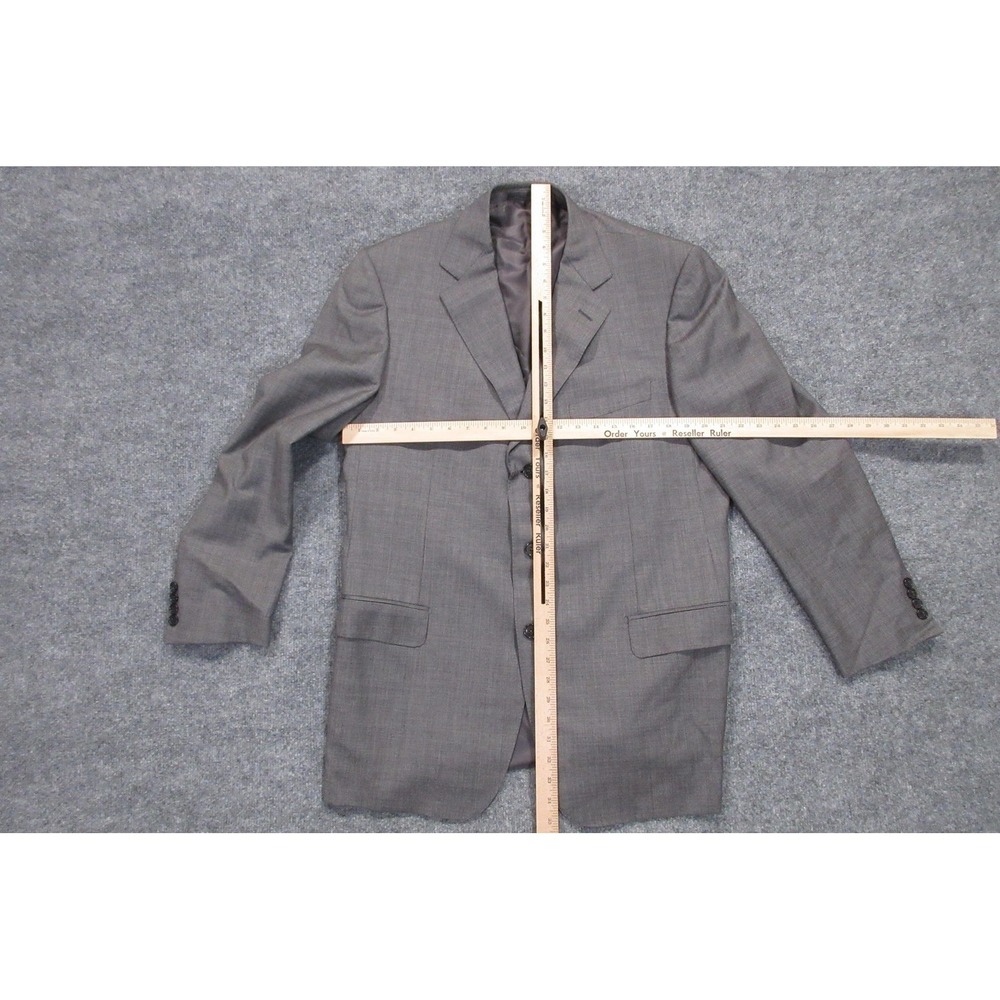 Ermenegildo Zegna Blazer Mens 56 Gray Wool Three Button Lined Suit Jacket US 46R - Picture 2 of 13